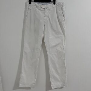 Luigi Borelli Napoli Ivory Chino Pants Size 50 (32 x 27.5) Nautical Flat Front